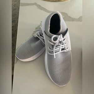 Gray Knit Vessi Lace-Up Sneakers